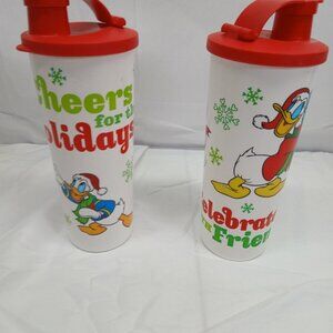Set of 2 16oz Disney Tupperware Holiday Cups